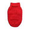 Dog Cable Knit 100% Cotton Sweater Fiery Red