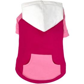 Color-Block Flex Fit Hoodie (Color: Pink on Pink, size: medium)