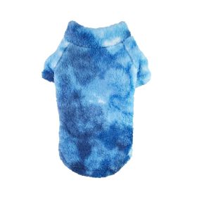 Soft Plush Pullover (Color: Tie-Dye Blue, size: large)