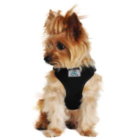 Wrap and Snap Choke Free Dog Harness (Color: Black, size: medium)