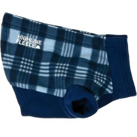 Highline Fleece Dog Coat (Color: Blue Plaid, size: Size 12)